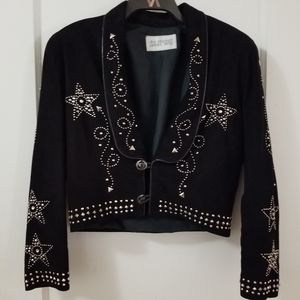 Black suede short jacket